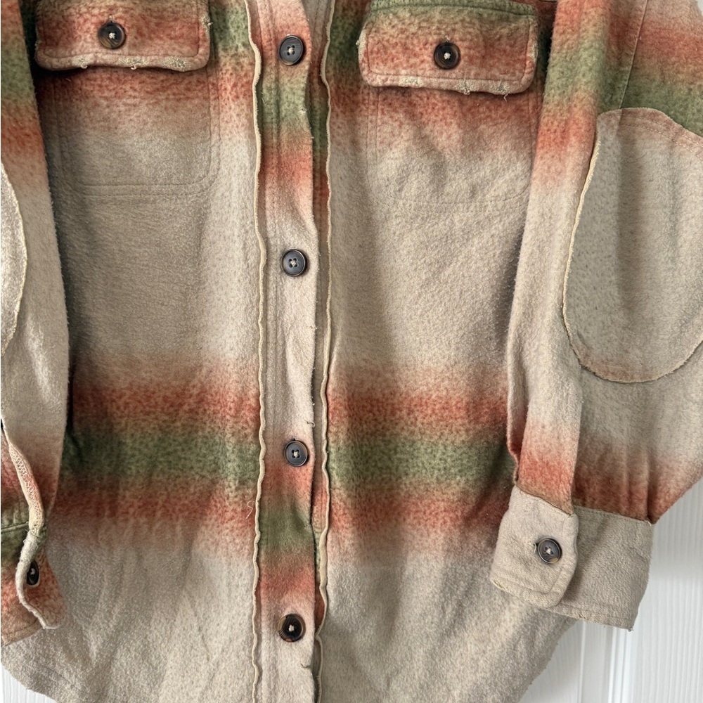 Free People Printed Ruby Distressed Jacket in Mar… - image 4